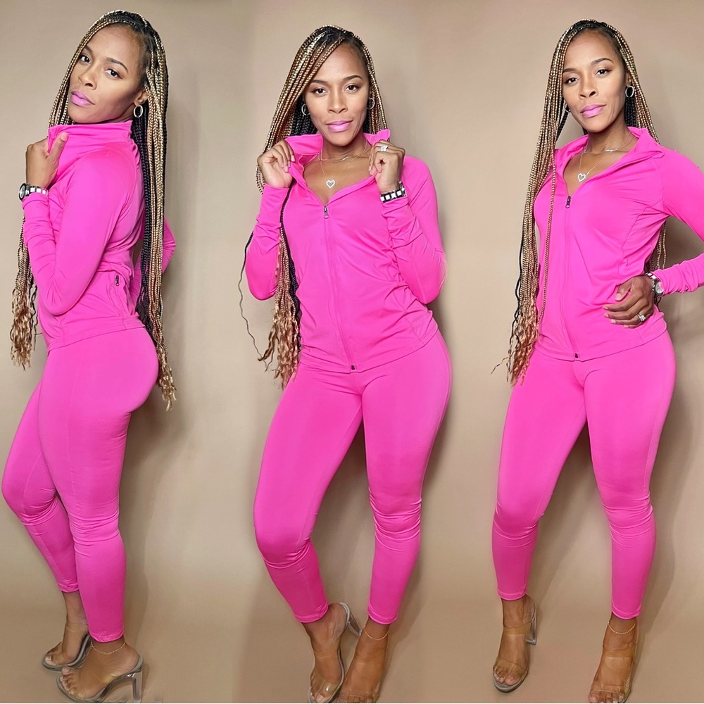 Pink tracksuit